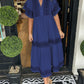Women's V-Neck Boho Maxi Dress