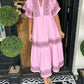 Women's V-Neck Boho Maxi Dress