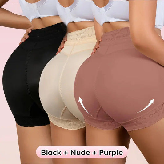 High Waist Shapewear Panty with Anti-Slip Silicone Band - Stretchy Breathable & Seamless Tummy Control Butt Lifting