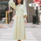 Fashion Breathable Vertical Striped Backless Dress
