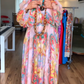 Women's Elegant Printed Lace-up Loose Dress