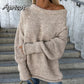 🔥Limited Time 50% OFF🔥Women's Solid Knitted Round Neck Sweater