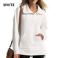 🔥Limited Time 50% OFF🔥Women’s Casual Half-zip Lapel Pullover Tops with High-low Hem