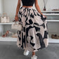 💜 LAST DAY PROMOTION - 50%OFF💜Trendy Print Elastic Waistband Flowy Maxi Skirt